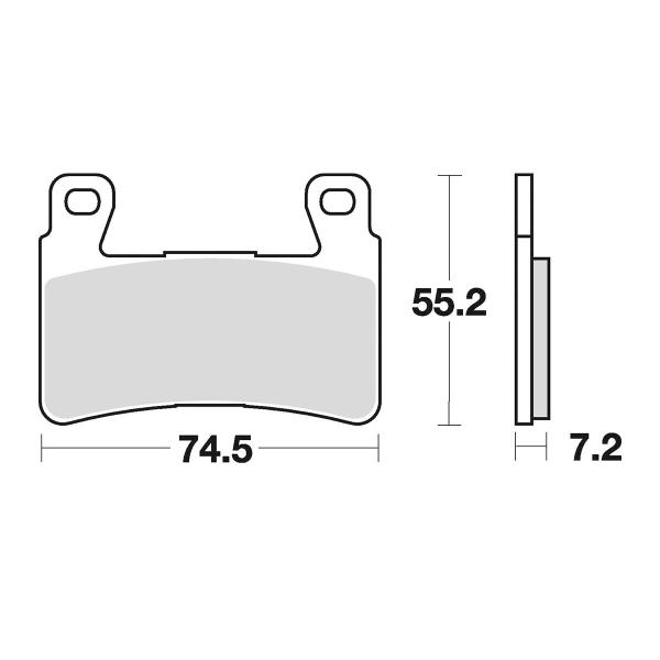 Braking front pads SM1 semi metallic Harley Davidson XR1200X 2010-2012