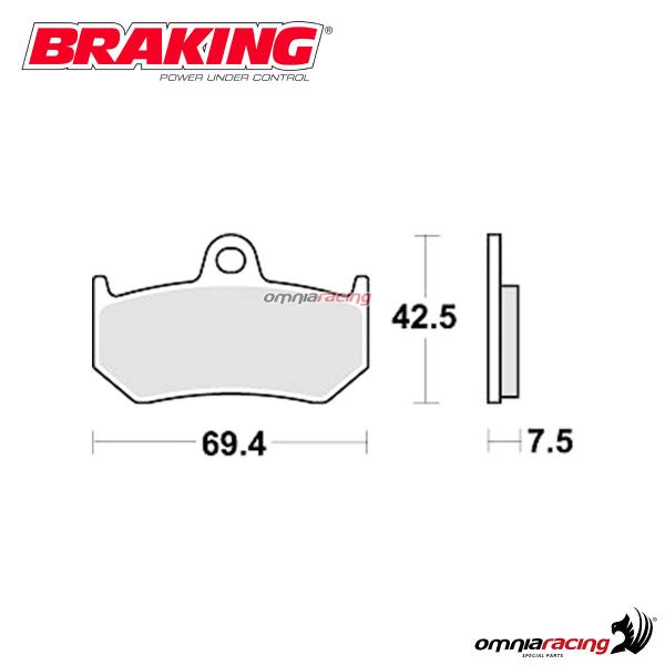 Braking SM1 coppia pastiglie freno semi metalliche posteriori per MV Agusta F4 750 1999>2004