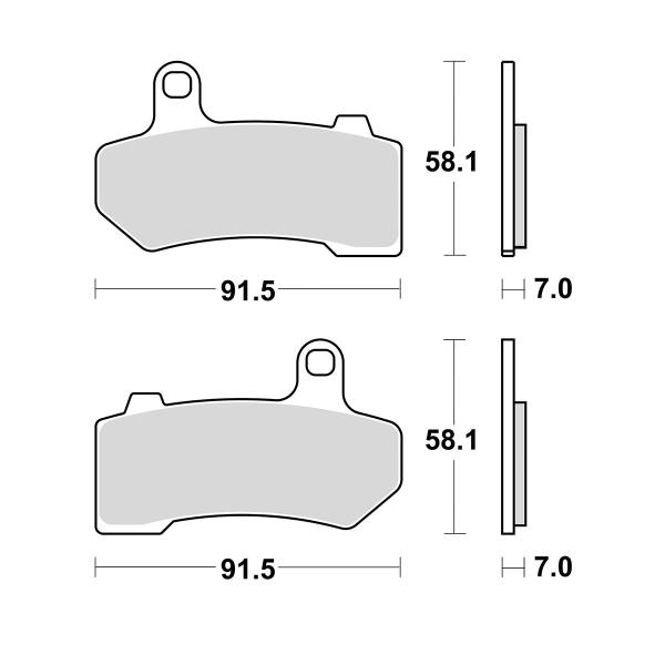 Braking front pads CM77 sintered Harley Davidson Night ROD Special 1250 2007-2017