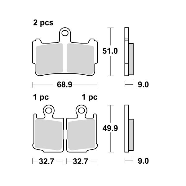 Braking front pads CM55 sintered Honda VFR1200F 2010-2016