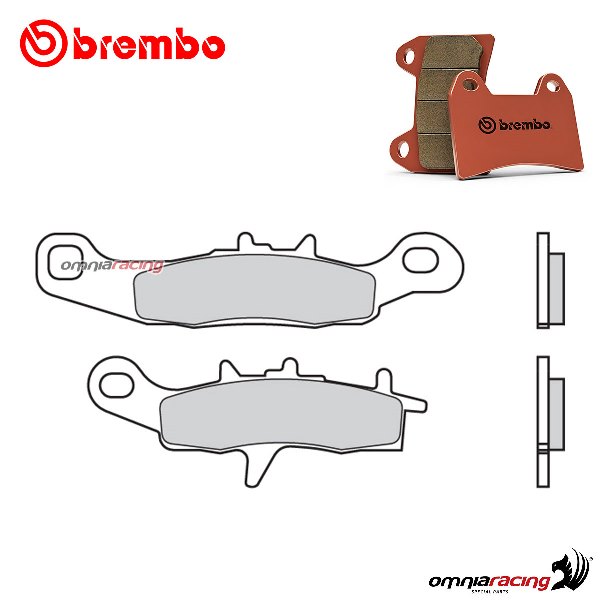 Pastiglie freno anteriori Brembo SD sinterizzata per Kawasaki KL250 Super Sherpa 2000-2010