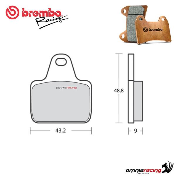 COPPIA PASTIGLIE BREMBO Z04 PER PINZA MONOBLOCCO Posteriore XA0J920