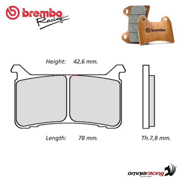 Brembo Racing Z03 M108Z03 pastiglie freno mescola sinterizzare per Honda CBR1000RR 2017>