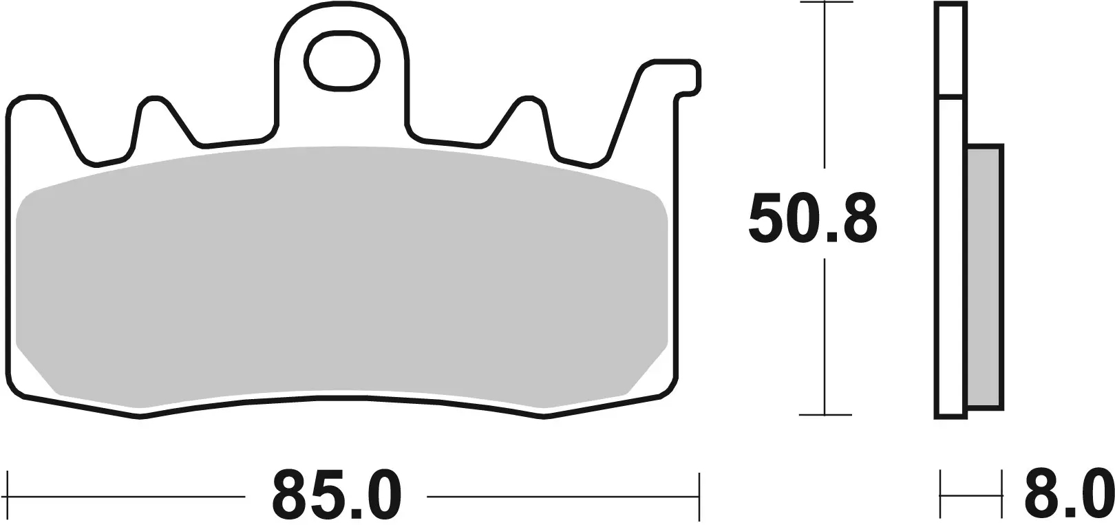 Brembo SR Sinter front brake pads Ducati Hyperstrada 939 2016-2018
