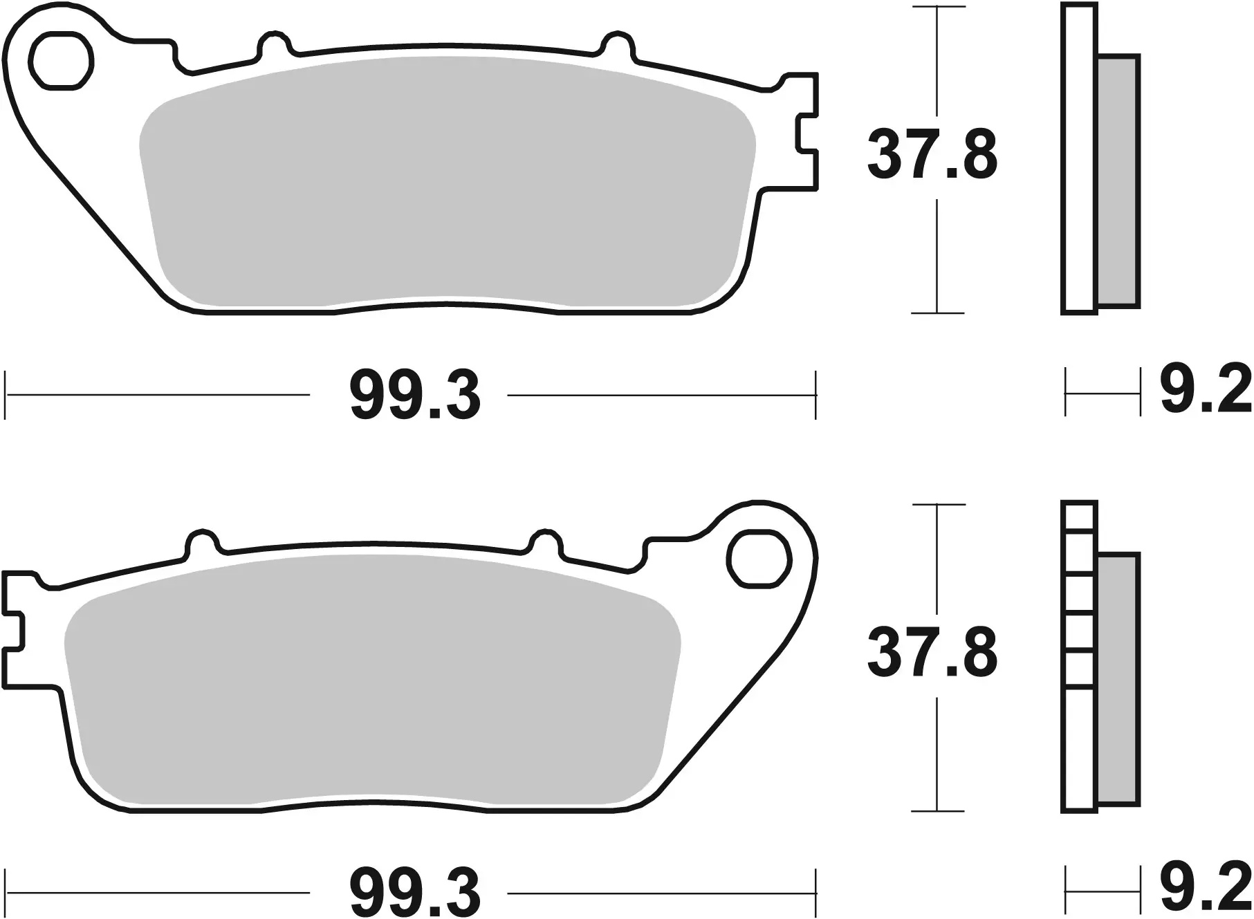 Brembo SP Sinter rear brake pads Honda CB1000R 2008-2014