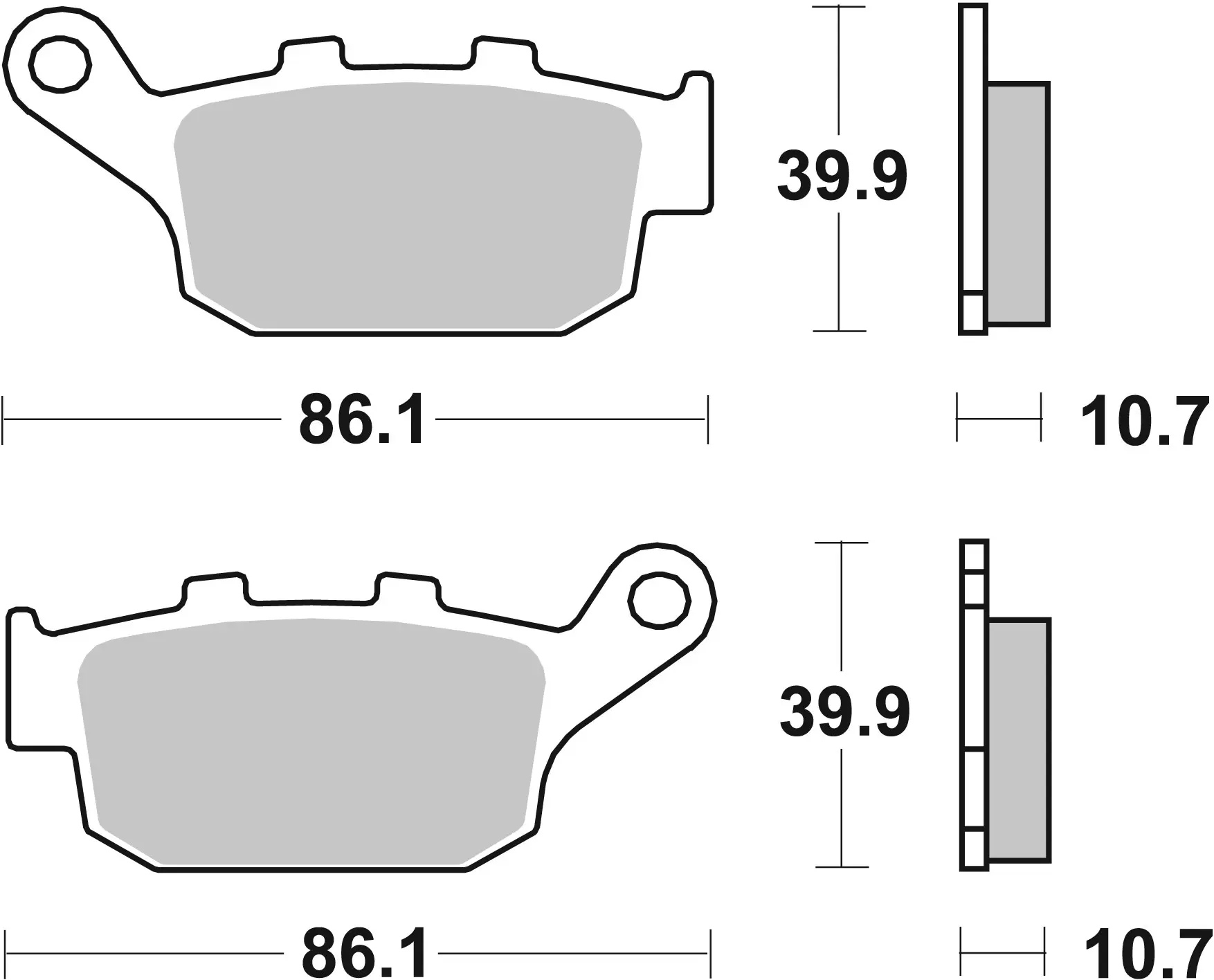 Brembo SP Sinter rear brake pads Triumph Tiger 800XRT ABS 2018-2020