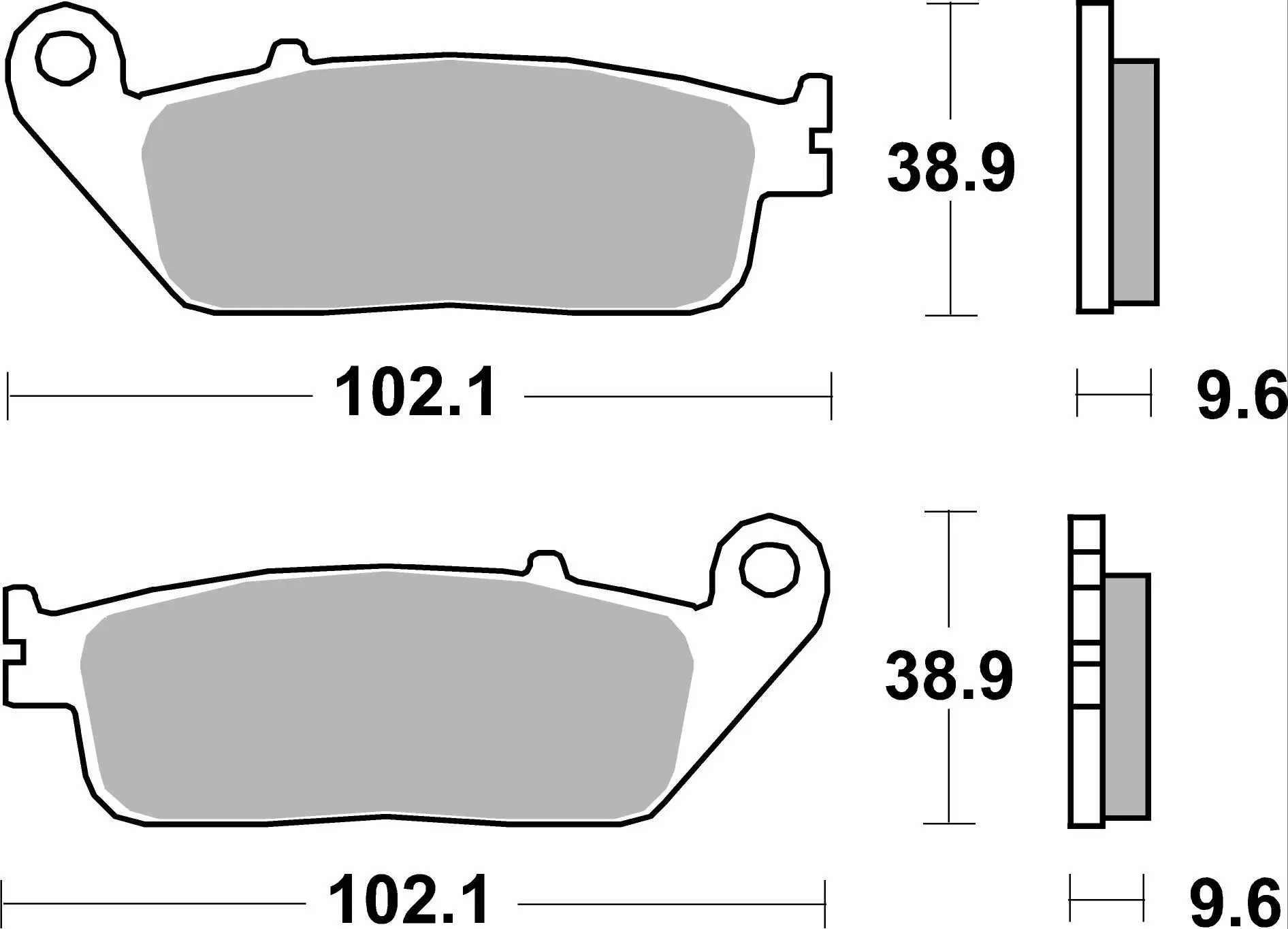 Brembo SR Sinter front brake pads Honda VT750C2 Shadow 1997-2001