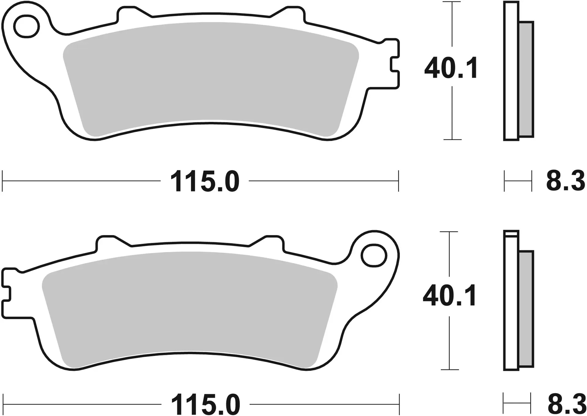 Brembo SP Sinter rear brake pads Honda CBR1100XX Blackbird 1997-2008