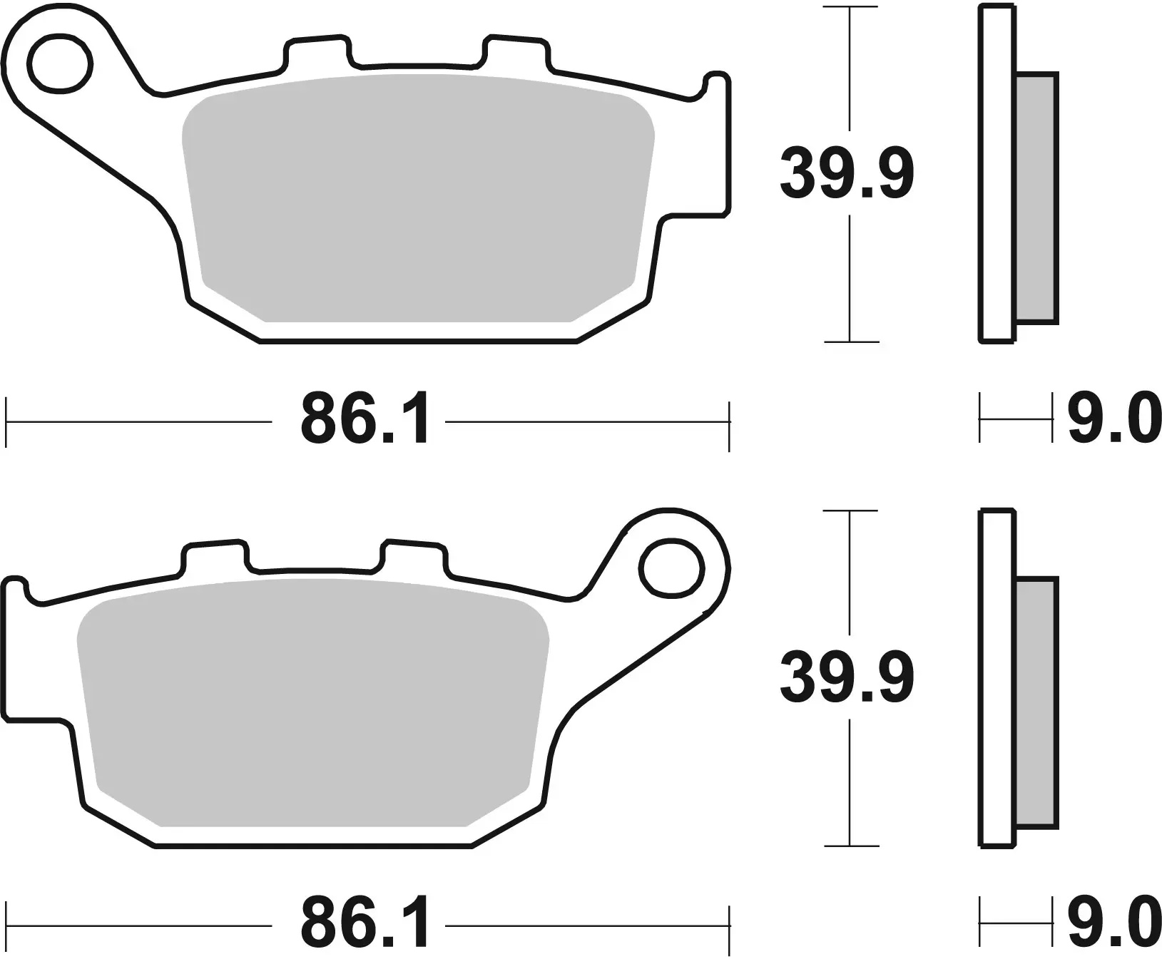 Pastiglie freno Brembo SP Sinterizzata posteriori Honda CB500X 2022-2023