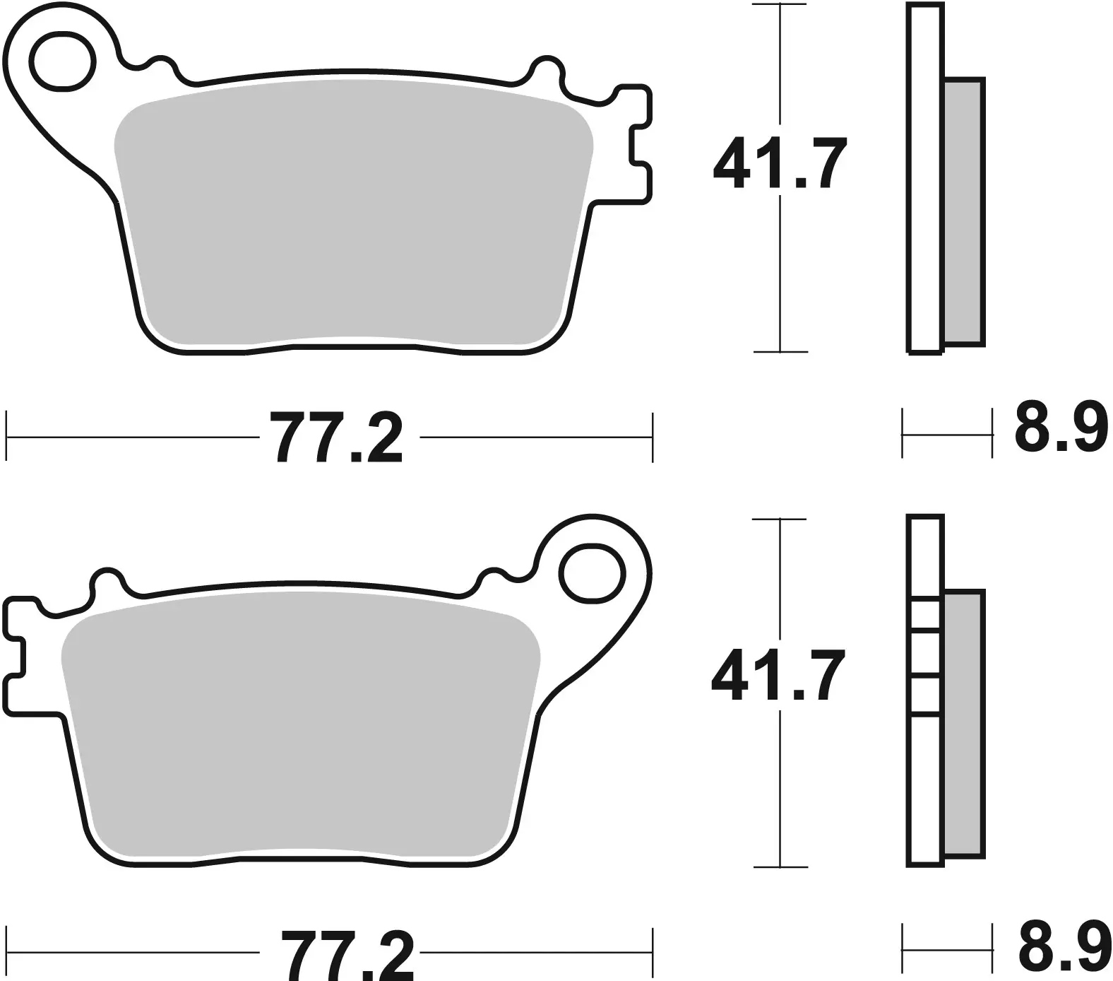 Brembo SP Sinter rear brake pads Honda CB600F Hornet 2007-2013