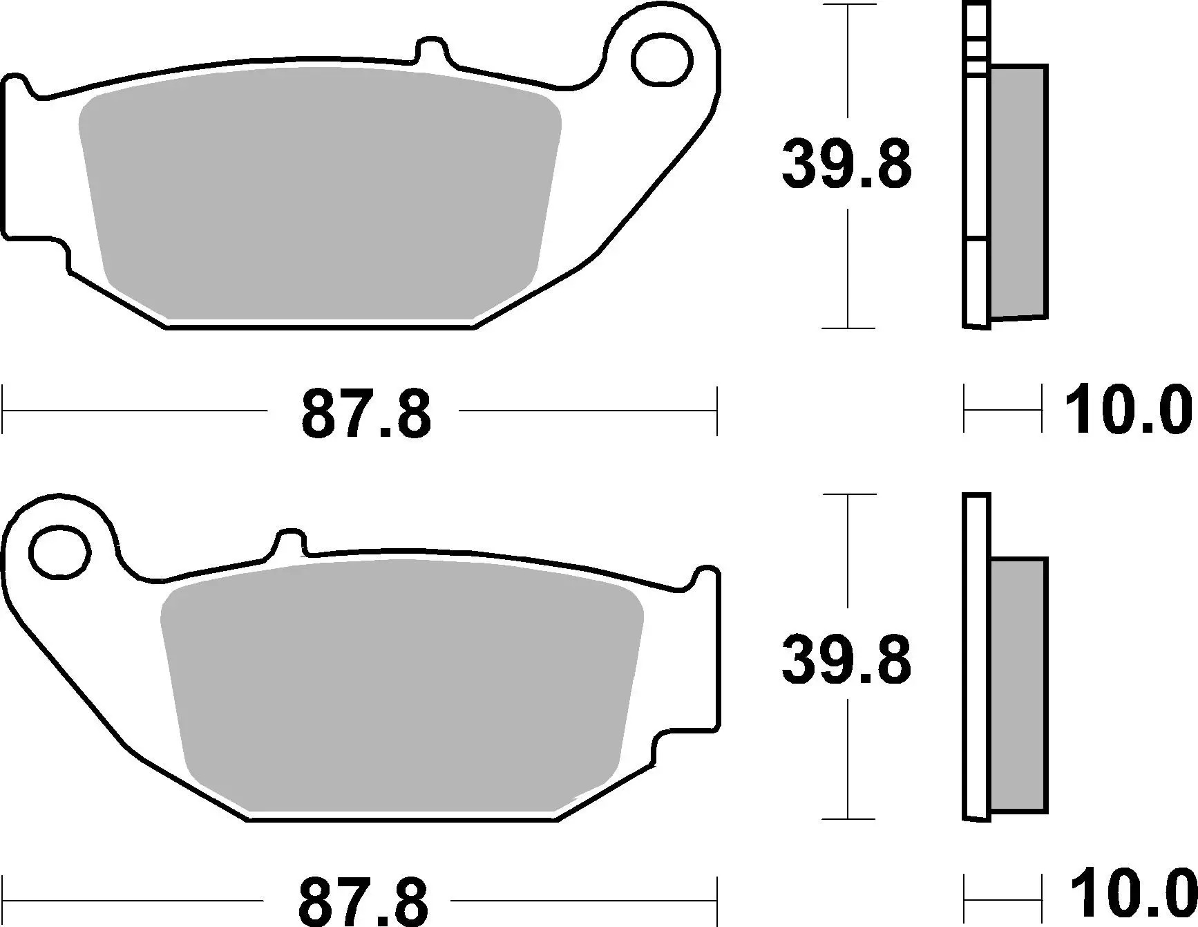 Brembo SD Sinter rear brake pads Honda CB125R Neo Sports Cafe 2018-2021