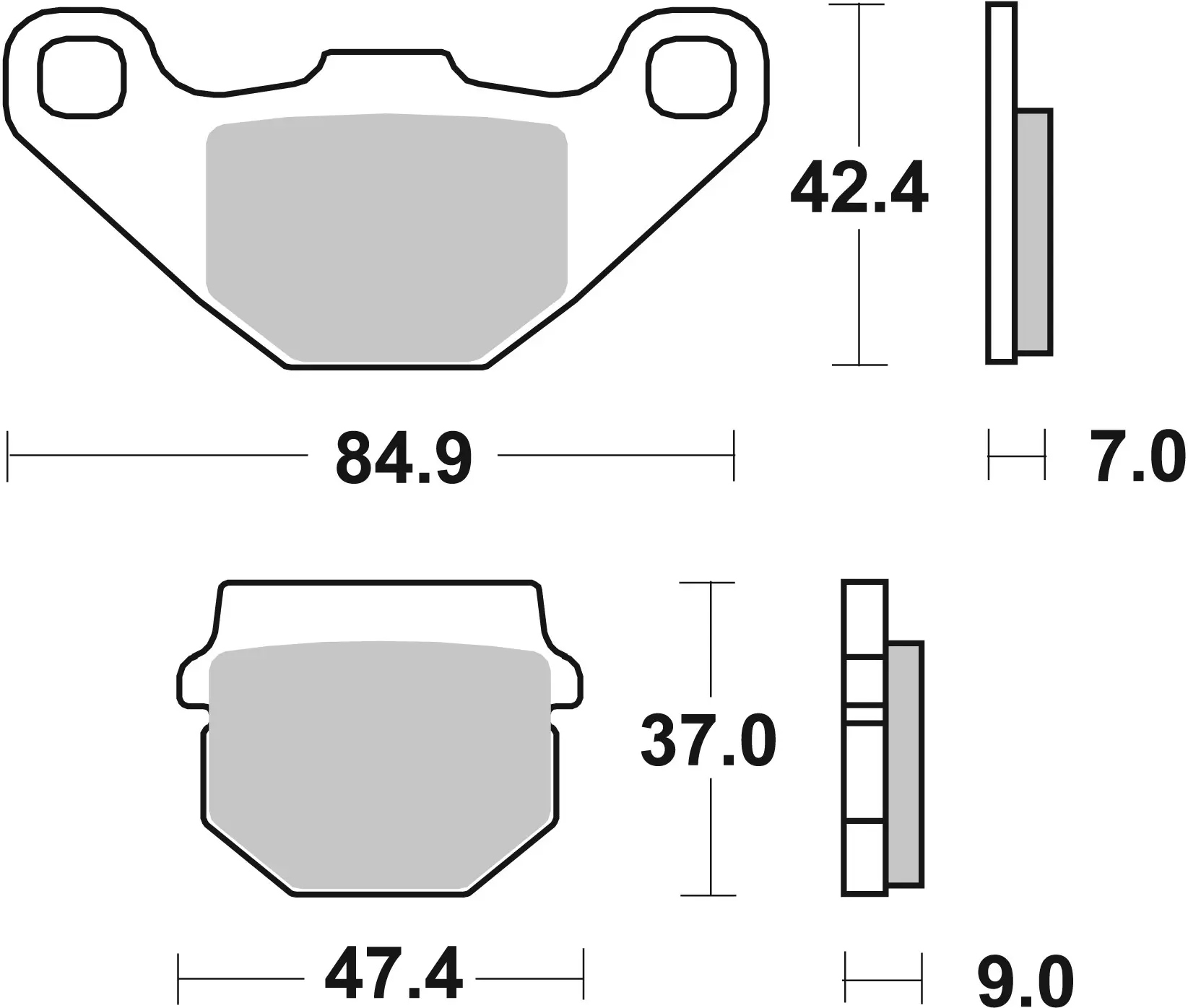 Pastiglie freno Brembo SD Sinterizzata anteriori Sherco X-RIDE 290 2012-2015
