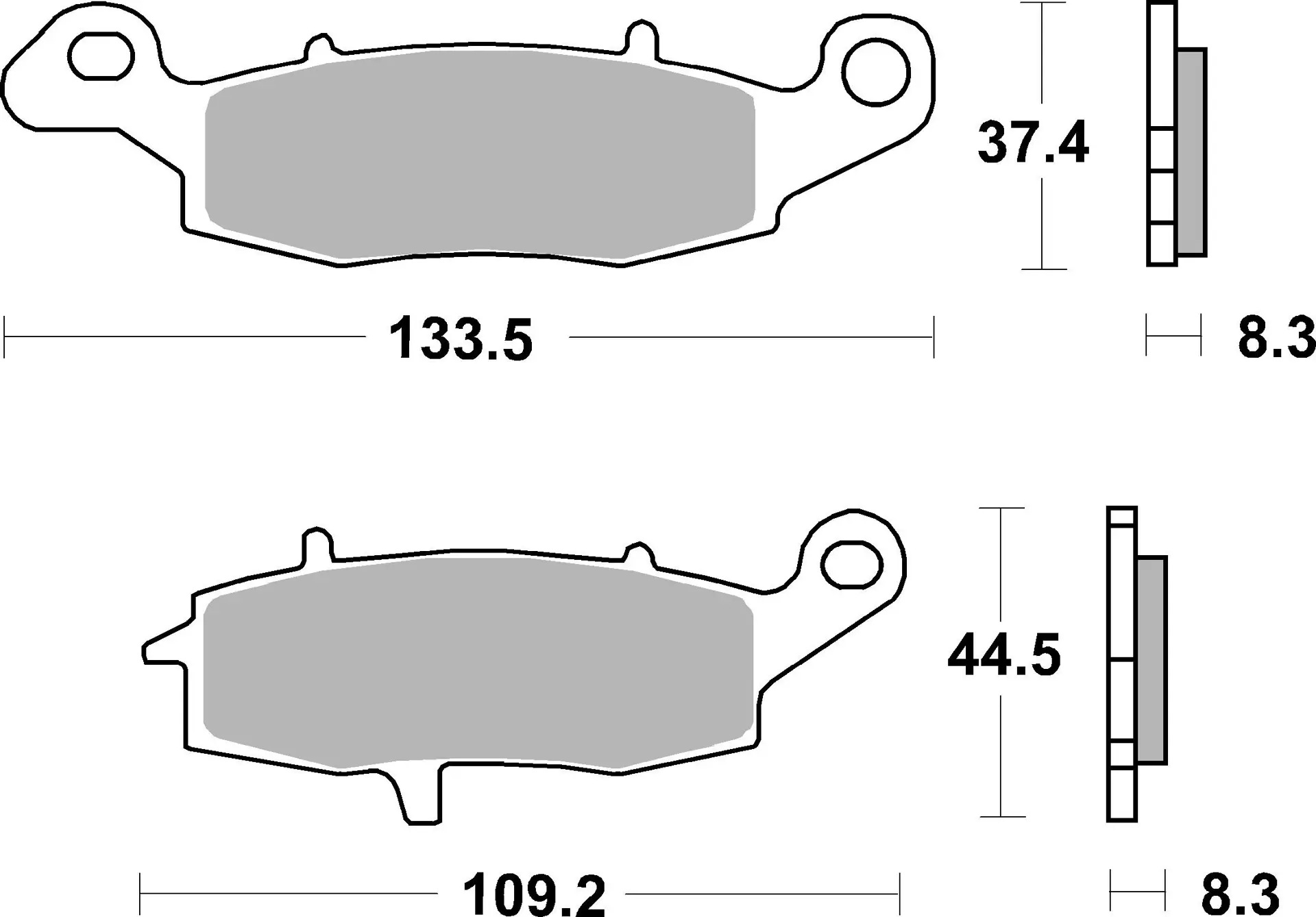 Pastiglie freno Brembo SR Sinterizzata anteriori Suzuki XF650 FreeWind 1997-2002
