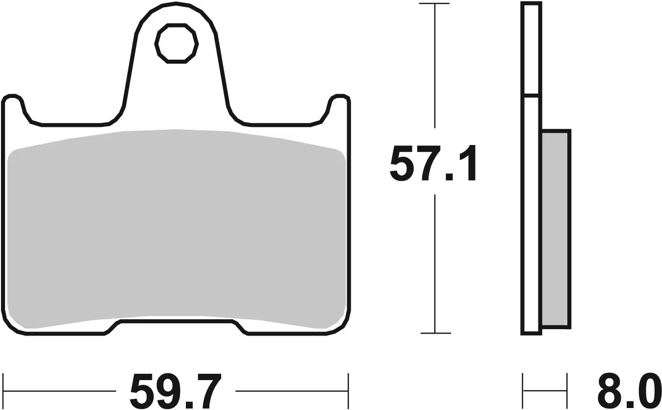 Brembo SP Sinter rear brake pads Kawasaki ZZR1400 ABS 2016-2023