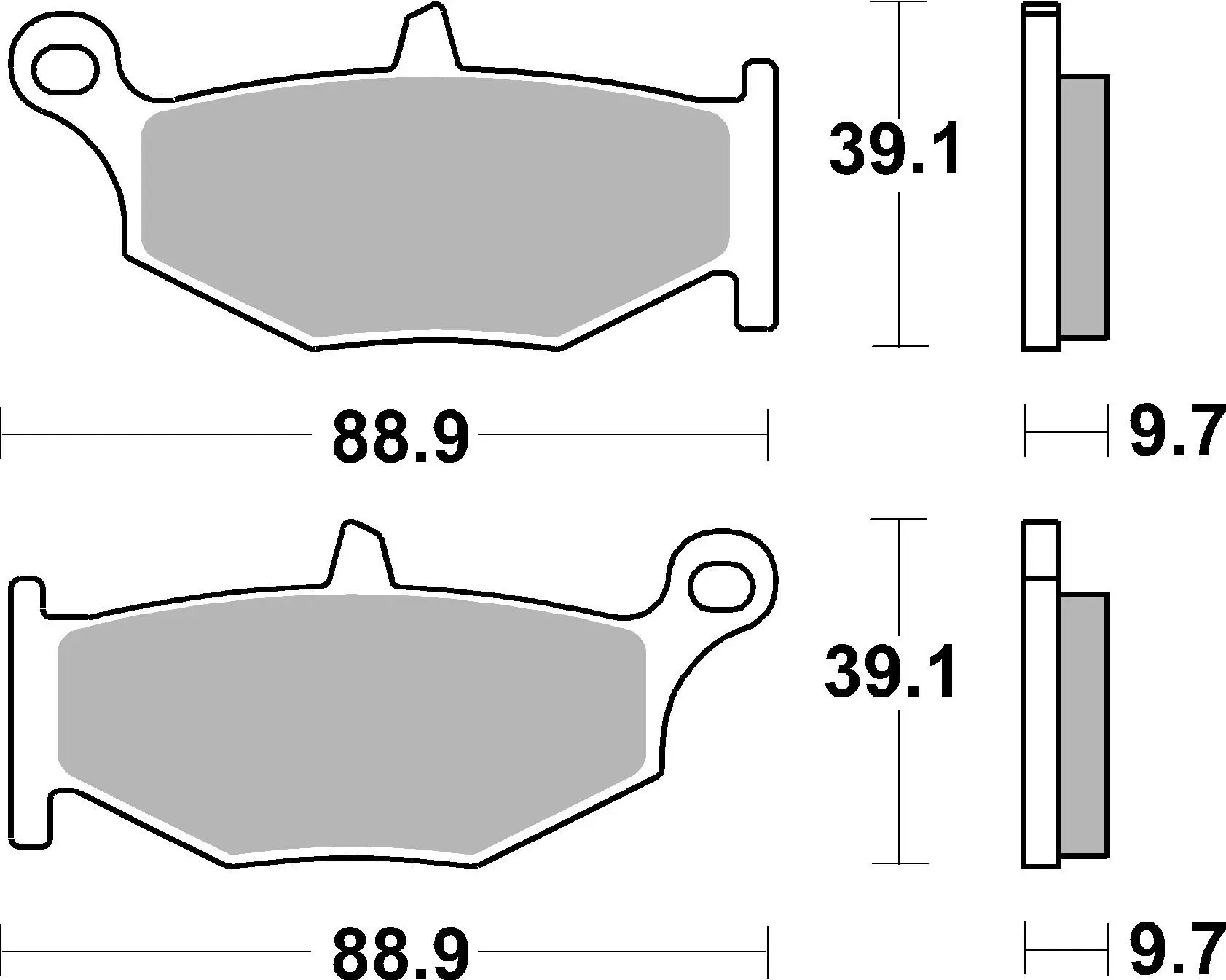 Pastiglie freno Brembo SP Sinterizzata posteriori Suzuki B-King GSX1300 2008-2012
