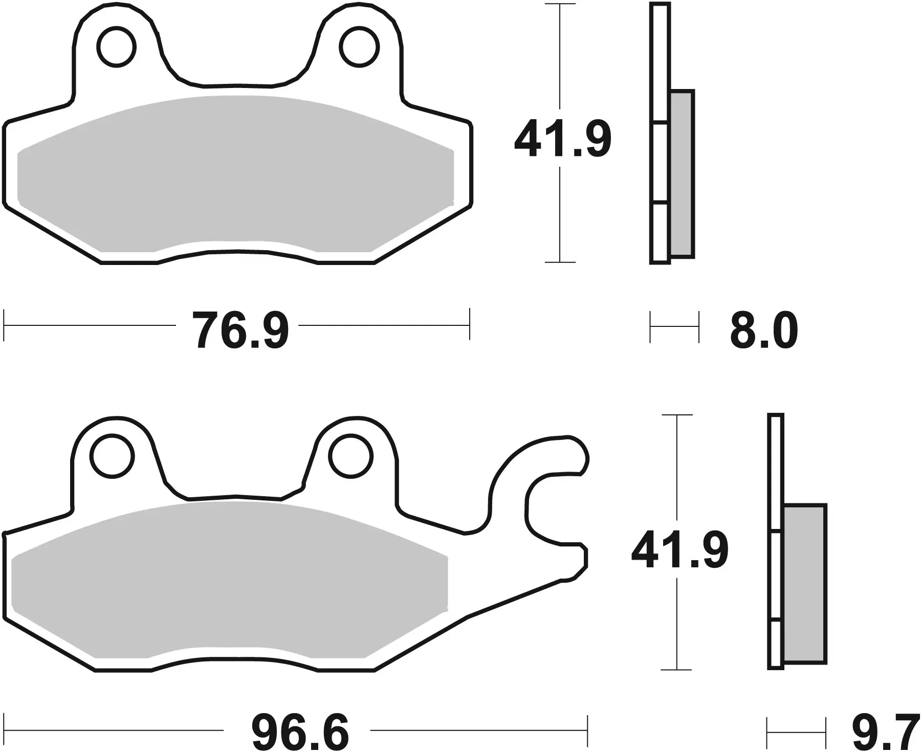 Brembo SP Sinter rear brake pads Yamaha XTZ750 Super Tenere 1989-2000