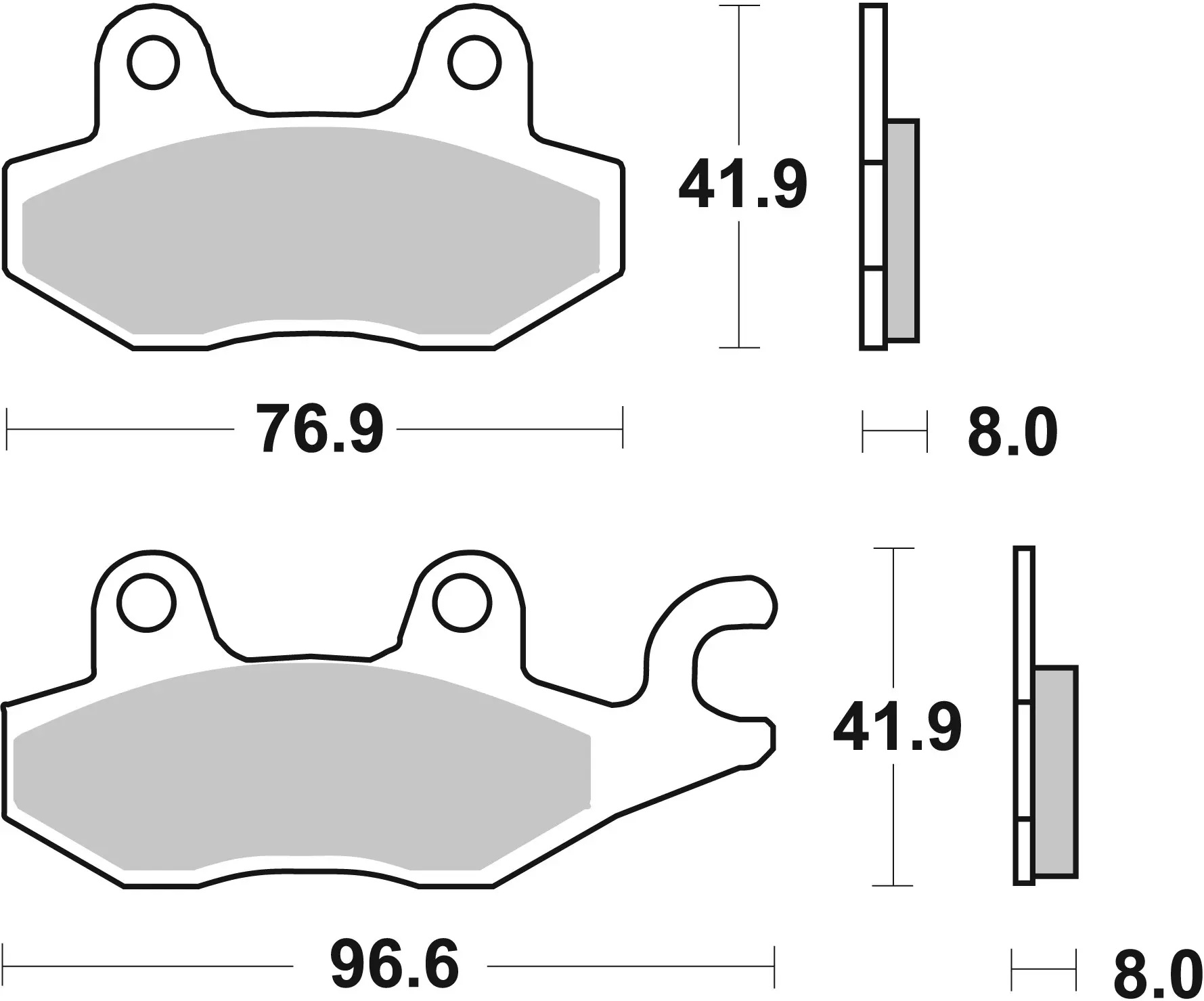 Brembo SP Sinter rear brake pads Aeon Overland 125 2002-2011