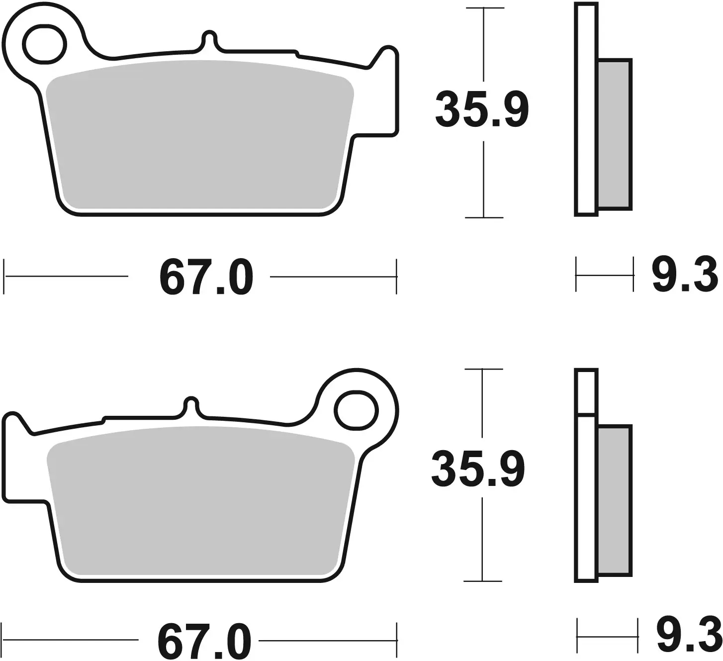Brembo SX Sinter rear brake pads Rieju Marathon 125 PRO Competizione 2011-2014