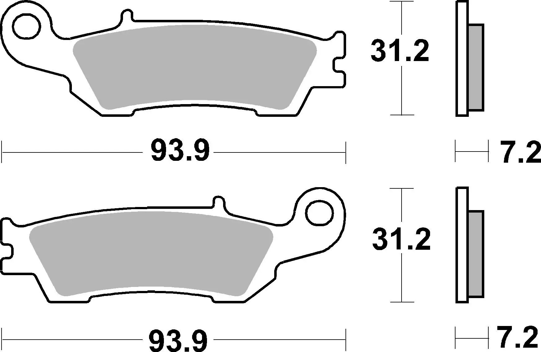 Brembo SX Sinter front brake pads Yamaha WR250F 2017-2024