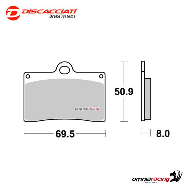 Sintered brake pads kit for Discacciati front caliper 4 pistons
