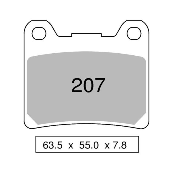 NISSIN Semi-Metallic rear brake pads Yamaha RD350LC/YPVS 1983-1984