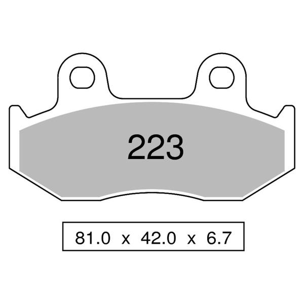 Pastiglie freno anteriori NISSIN Semi Metallica Off-Road Honda CR125R 1983-1985
