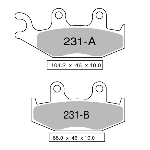 Pastiglie freno anteriori NISSIN Semi Metallica Off-Road Yamaha XT600Z a.e. 1987-1990