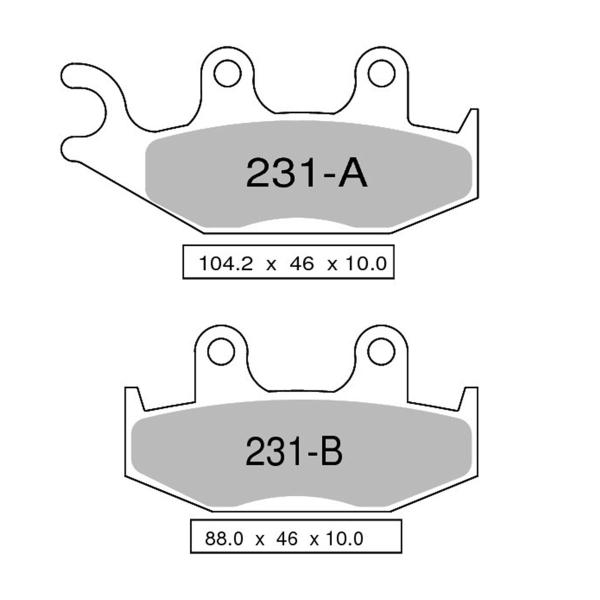 NISSIN Semi-Metallic front brake pads Yamaha XT600E/EB/EV 1989-2002