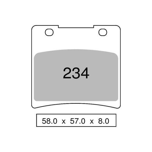 Pastiglie freno anteriori NISSIN Semi Metallica Suzuki GSXR1100 1985-1987