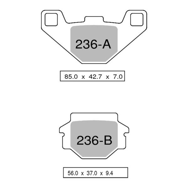 Pastiglie freno anteriori NISSIN Semi Metallica Off-Road Kawasaki GPZ305EX 1980-1996