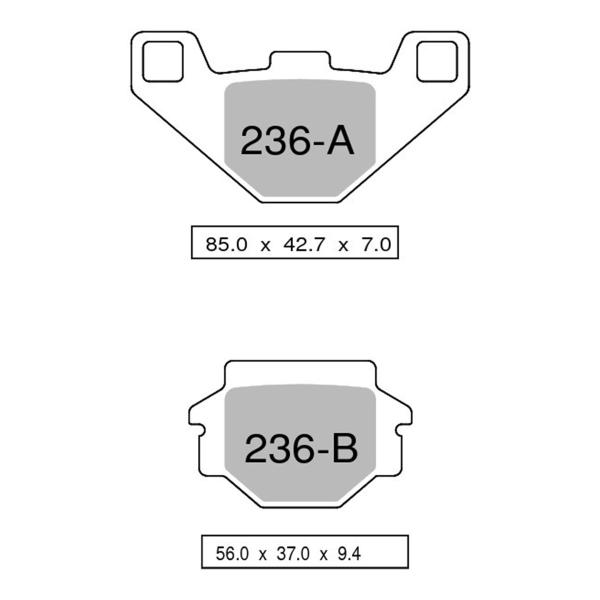 Pastiglie freno anteriori NISSIN Sinterizzate Kawasaki GPZ305EX 1980-1996