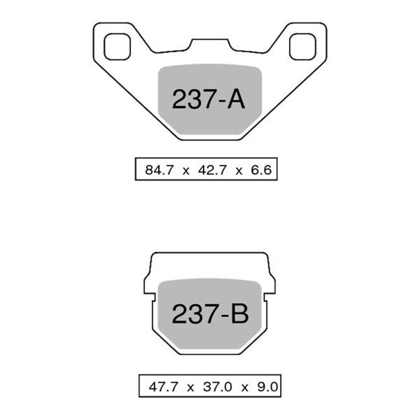 Pastiglie freno anteriori NISSIN Semi Metallica Off-Road E-TON ATV 300 Vortex 2007