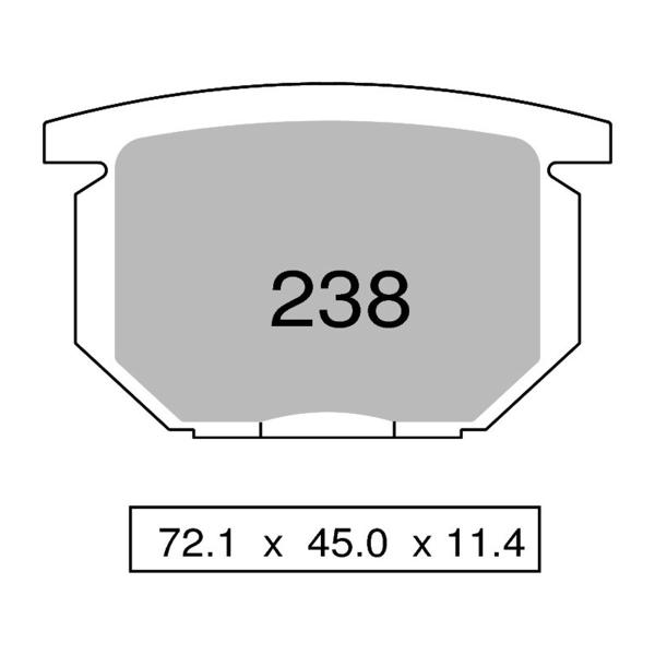 NISSIN Semi-Metallic front brake pads Suzuki GR650 1983-1985