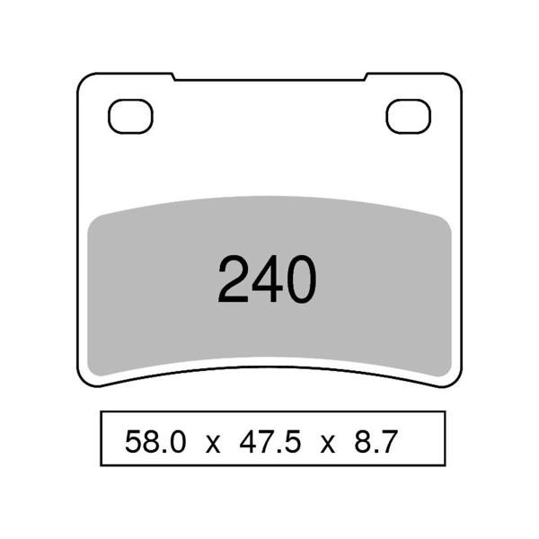 NISSIN Semi-Metallic front brake pads Suzuki RG250 Gamma 1984-1987