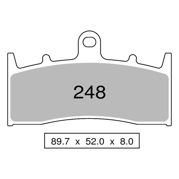 Pastiglie freno anteriori NISSIN Carbon RACING Kawasaki ZRX1100 1996-2000