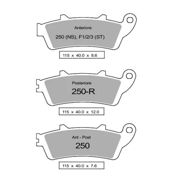 Pastiglie freno posteriori NISSIN Sinterizzate Honda CB1100SF X-11 2000-2003