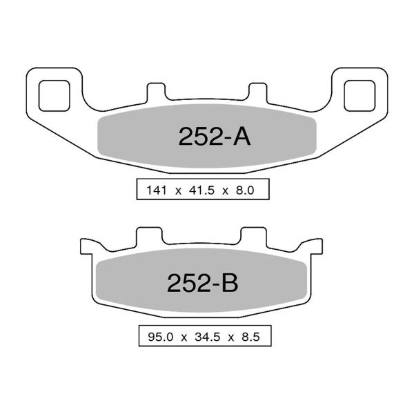 Pastiglie freno anteriori NISSIN Sinterizzate Kawasaki ER5 500 Twister 1997-2000