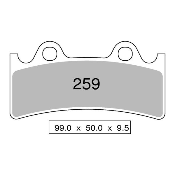 NISSIN Semi-Metallic front brake pads Triumph Daytona 885 Super III 1994-1996