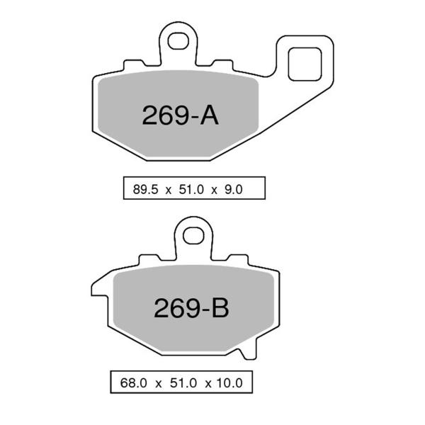 Pastiglie freno posteriori NISSIN Semi Metallica Kawasaki Ninja 1000SX 2020-2024