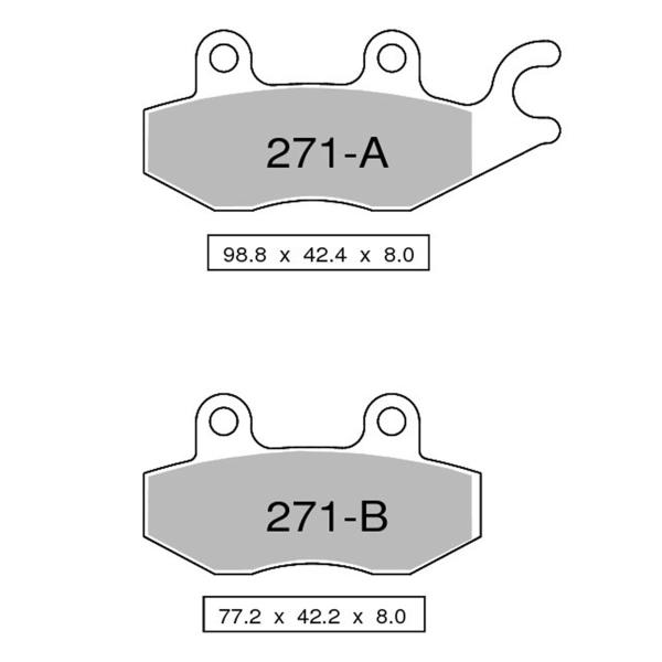 NISSIN Semi-Metallic front brake pads Kawasaki KAZE115R 1998