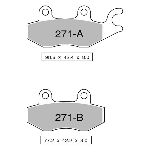 Pastiglie freno anteriori NISSIN Semi Metallica Kawasaki KAZE115R 1998