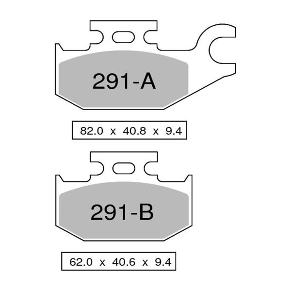 Pastiglie freno anteriori NISSIN Sinterizzate Bombardier ATV Traxter 500 Autoshift 2001-2005