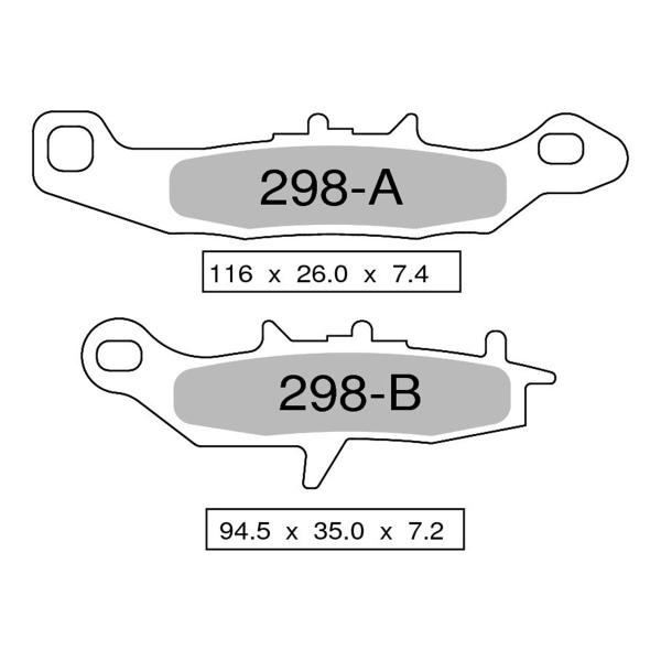 Pastiglie freno anteriori NISSIN Sinterizzate Kawasaki KLX 250 H1 Super Sherpa 1998