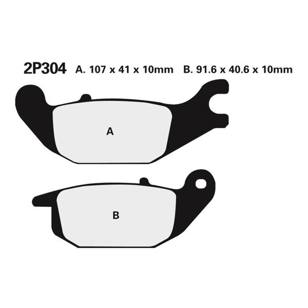 NISSIN Semi-Metallic rear brake pads Honda CBR125R 2004-2010