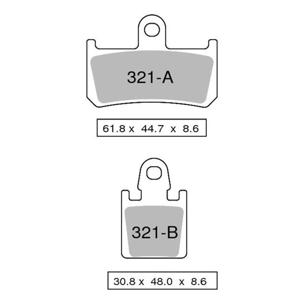 Pastiglie freno anteriori NISSIN Sinterizzate Yamaha MT01 2007-2011