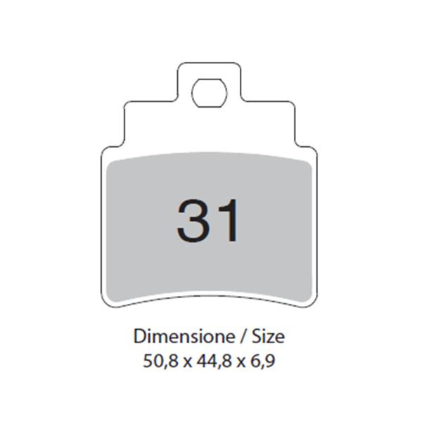 Pastiglie freno anteriori TROFEO Organica Kymco Gran Dink 250 2001