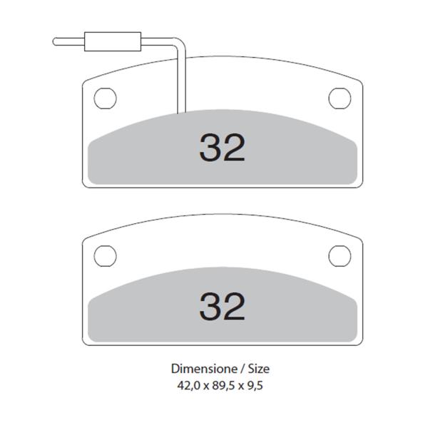 TROFEO front brake pads organic Minicar Microcar 500/Grecav 505 Eike