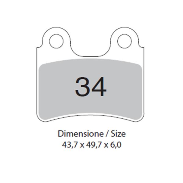 TROFEO front brake pads organic Beta EVO 125 2T 2009