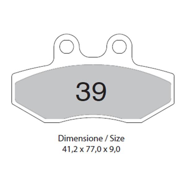 Pastiglie freno anteriori TROFEO Organica Yamaha NXC125 Cygnus X 2004-2006