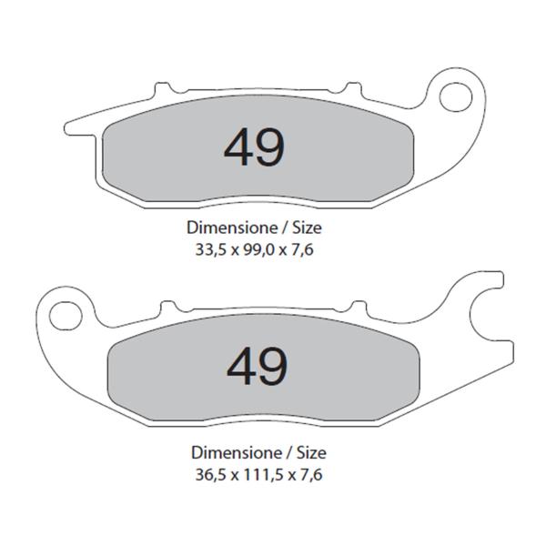 TROFEO front brake pads organic Honda CBF 125 2009-2014